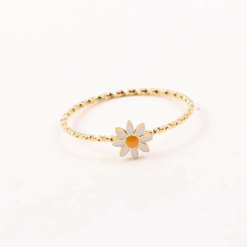 Pattern Sunflower Thin Ring - Image 2