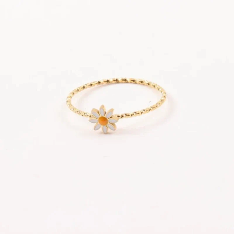 Pattern Sunflower Thin Ring - Image 4