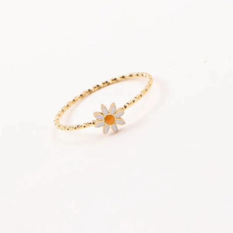 Pattern Sunflower Thin Ring - Image 5