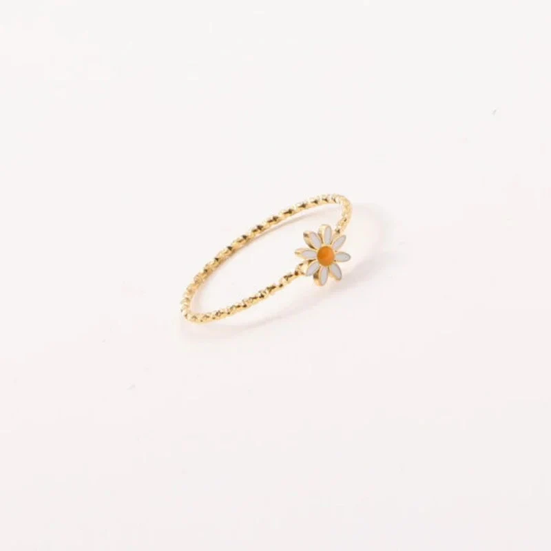 Pattern Sunflower Thin Ring - Image 6
