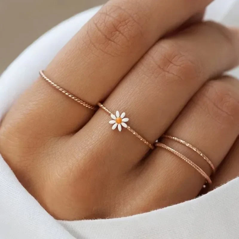 Pattern Sunflower Thin Ring - Image 7