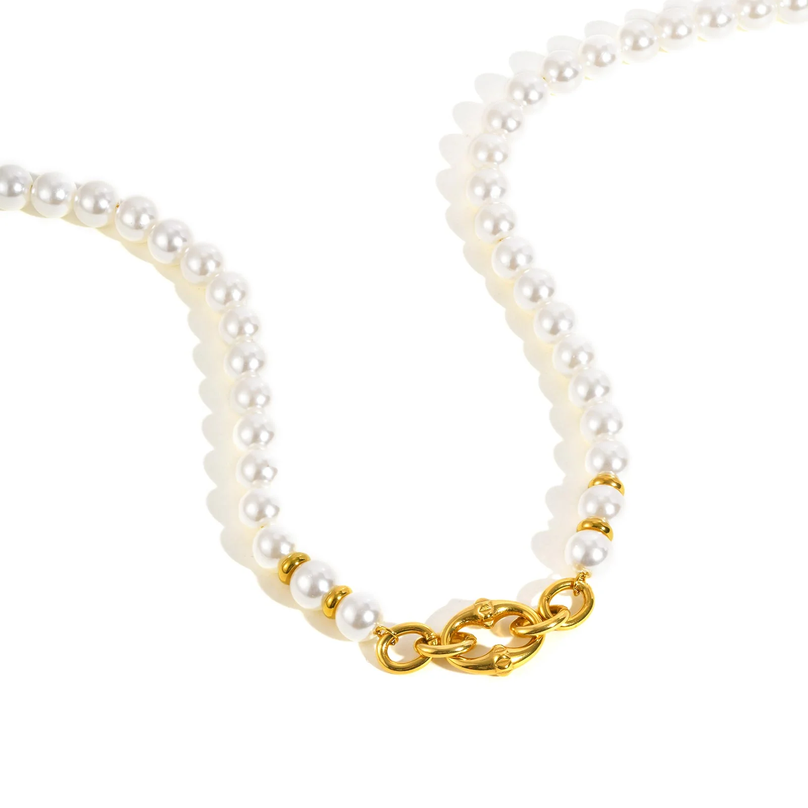 Pearl Chain Toggle Clasp Necklace - Image 3