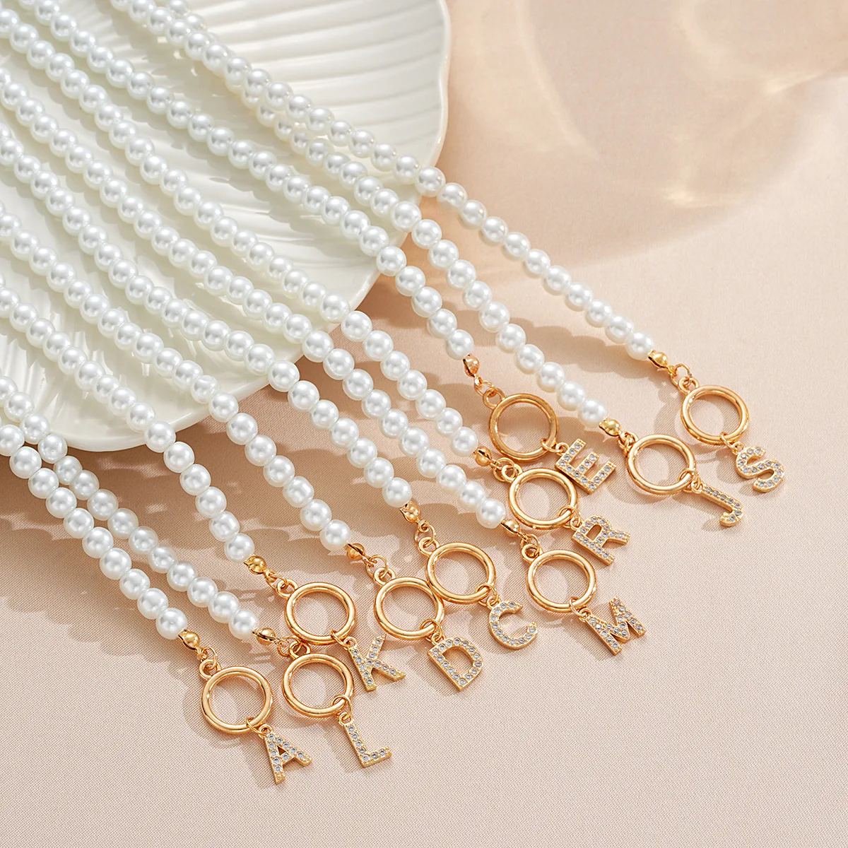 Pearl Initial Toggle Necklace - Image 14