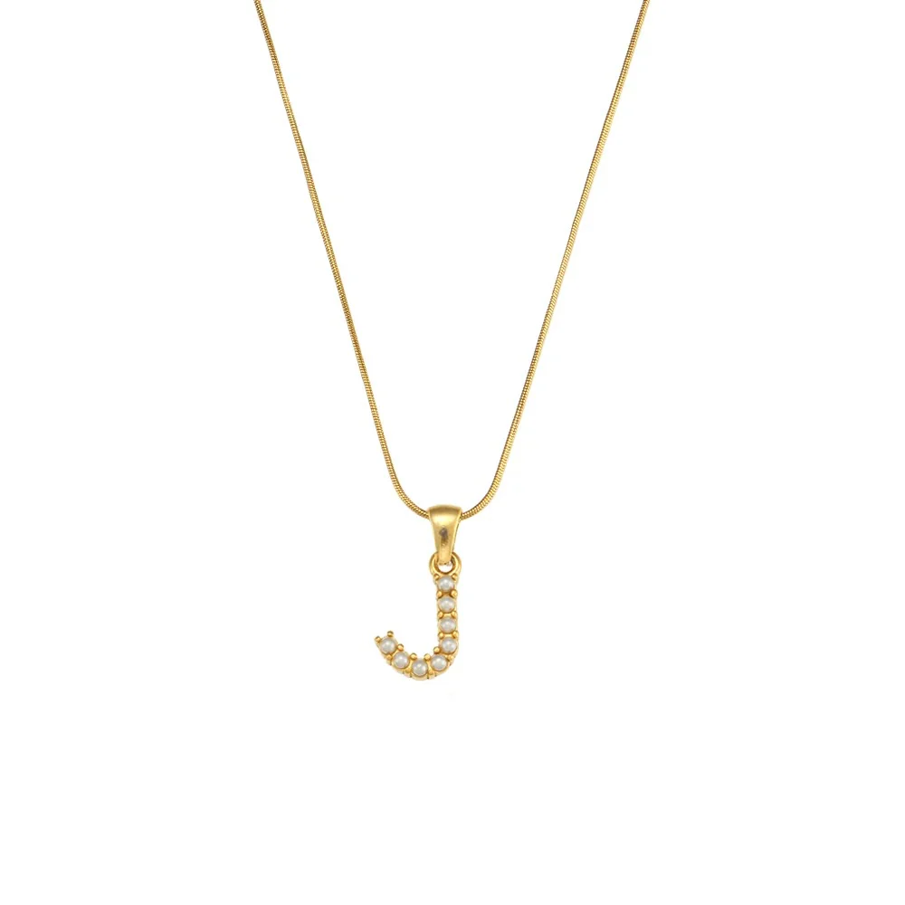 Pearl Letter Initial Necklace - Image 10