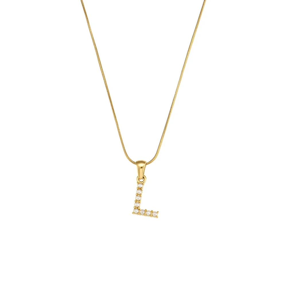Pearl Letter Initial Necklace - Image 12