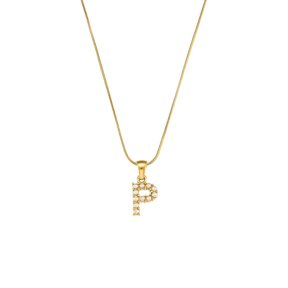 Pearl Letter Initial Necklace - Image 16