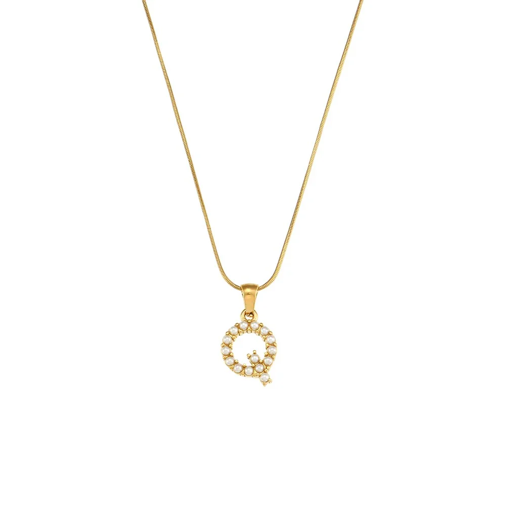 Pearl Letter Initial Necklace - Image 17