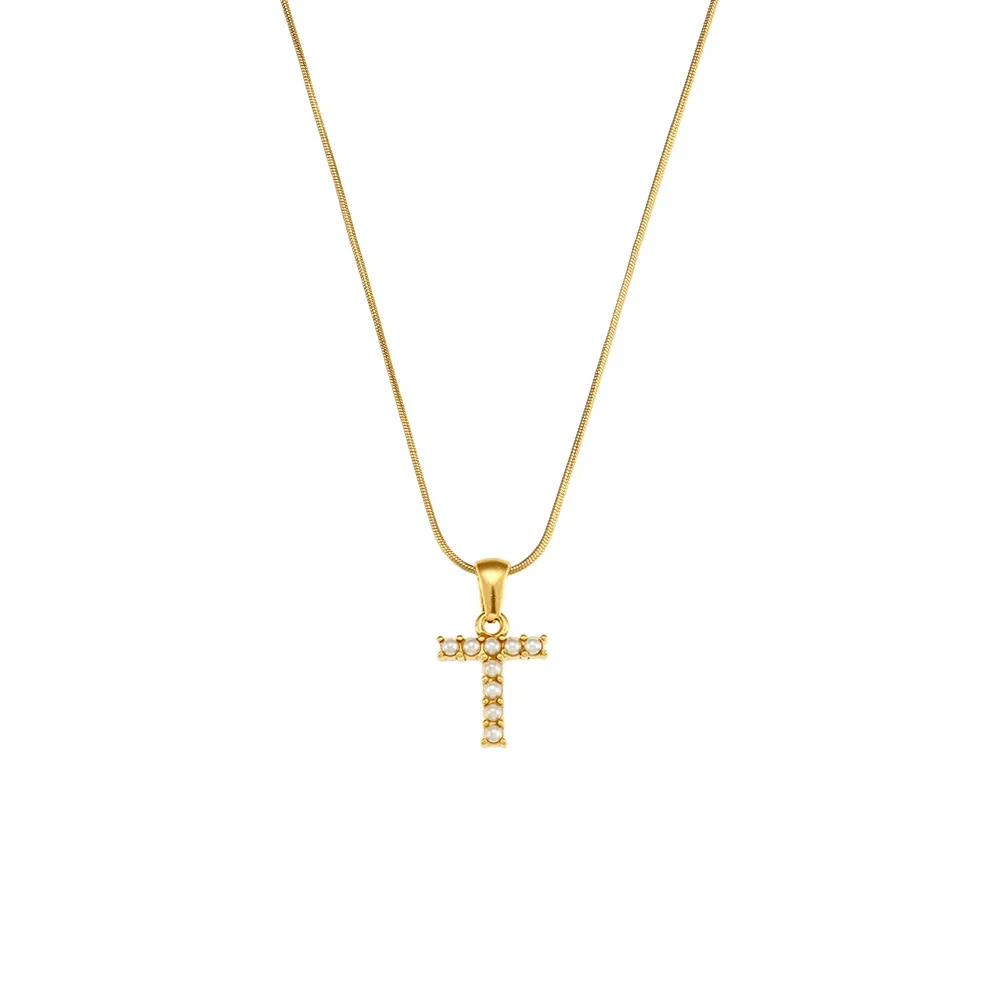 Pearl Letter Initial Necklace - Image 20
