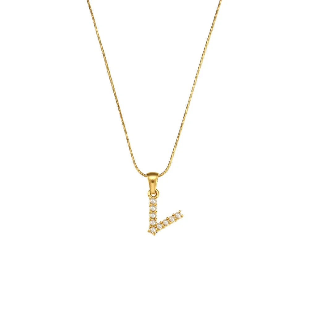 Pearl Letter Initial Necklace - Image 22