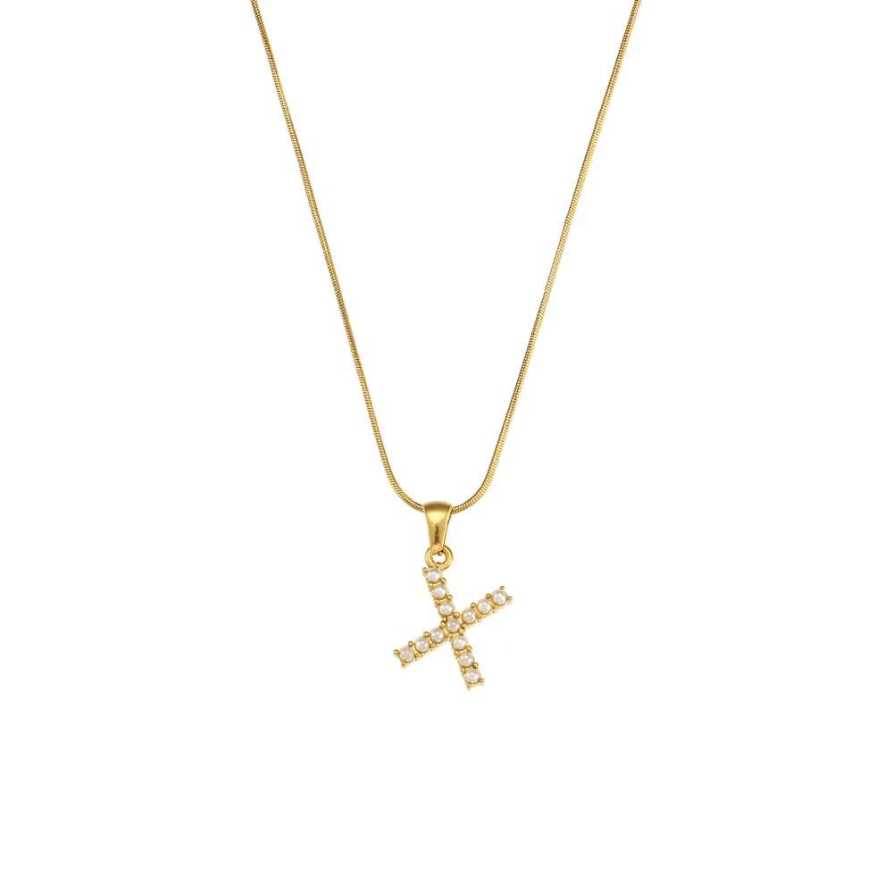 Pearl Letter Initial Necklace - Image 24