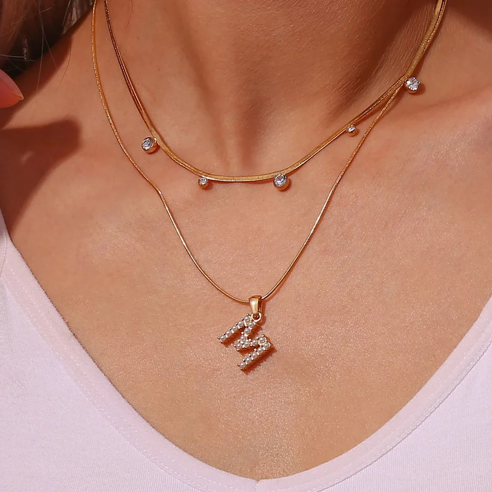 Pearl Letter Initial Necklace - Image 33