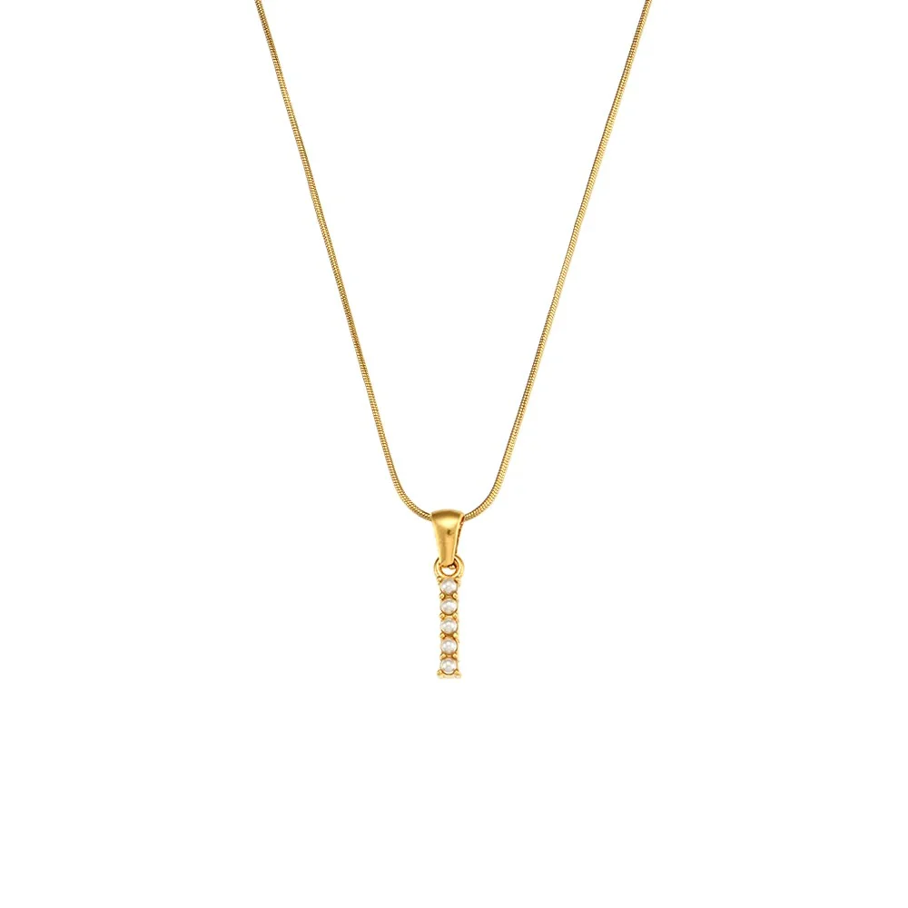 Pearl Letter Initial Necklace - Image 9