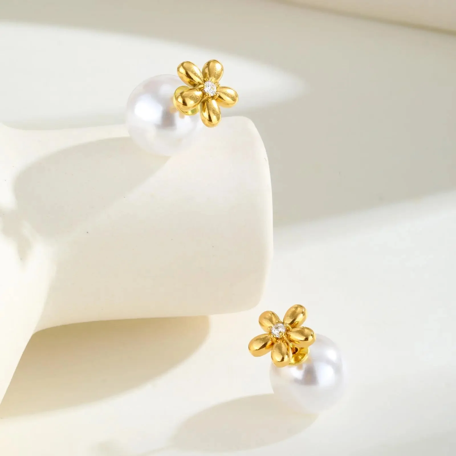 Pearl Stud Earrings - Image 4