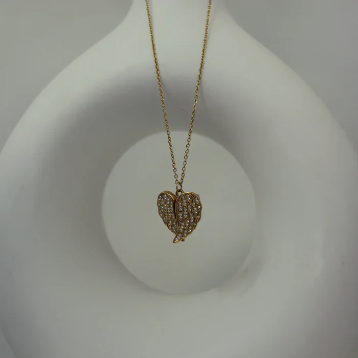 Personalized Angel Wing Photo Necklace - Image 6