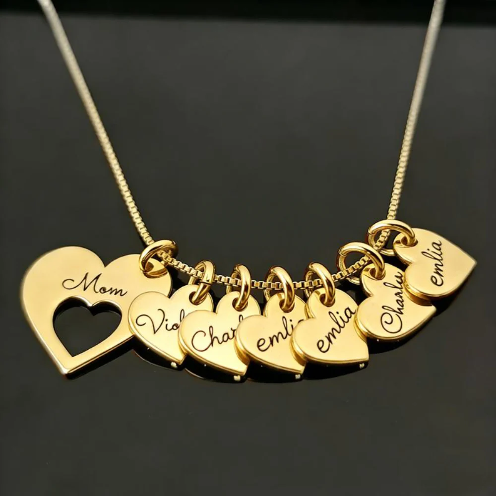 Personalized Heart Name Necklace - Image 3