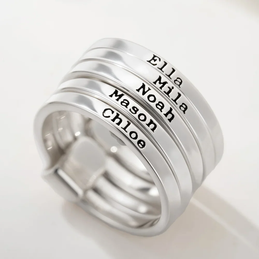 Personalized Heart Stackable Ring - Image 6