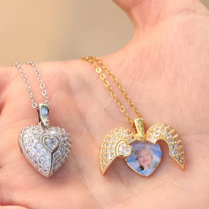 Personalized Heart Treasure Chest Necklace - Image 6