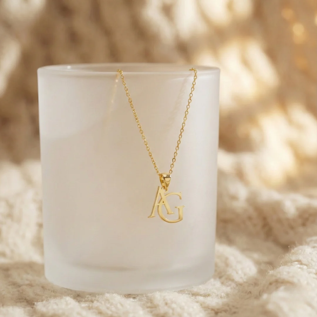 Personalized Letter Necklace w/FREE Matching Bracelet - Image 3