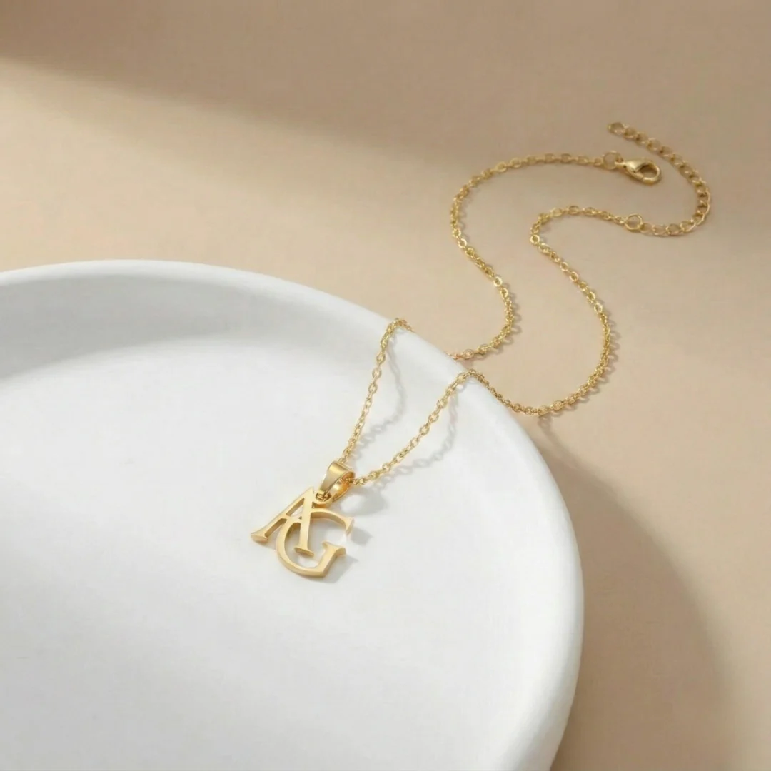 Personalized Letter Necklace w/FREE Matching Bracelet - Image 4