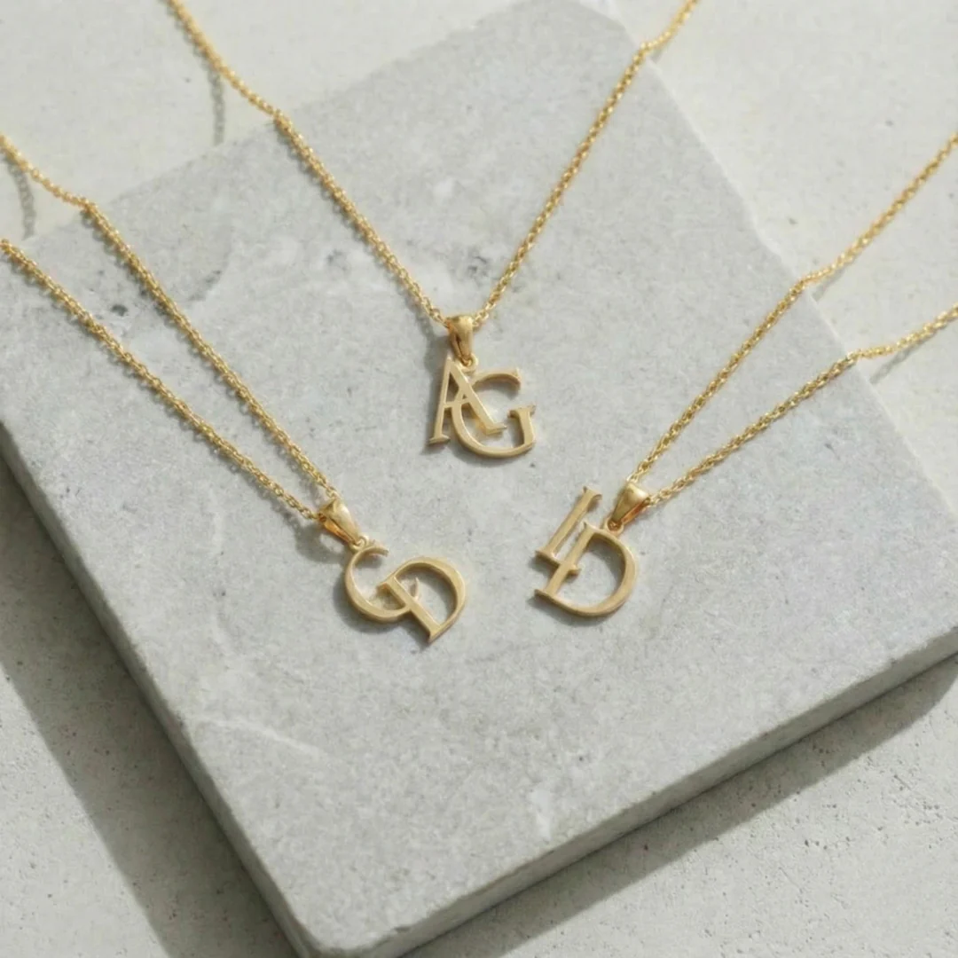 Personalized Letter Necklace w/FREE Matching Bracelet - Image 7