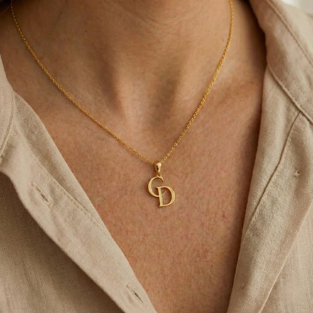 Personalized Letter Necklace w/FREE Matching Bracelet - Image 8