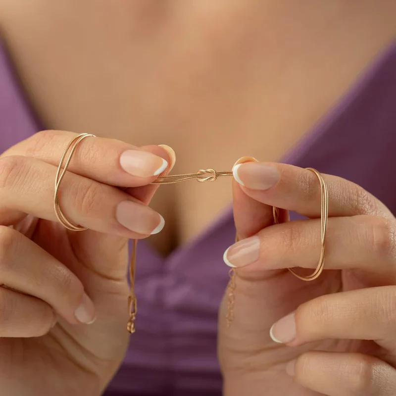 Personalized Love Knot Necklace - Image 3