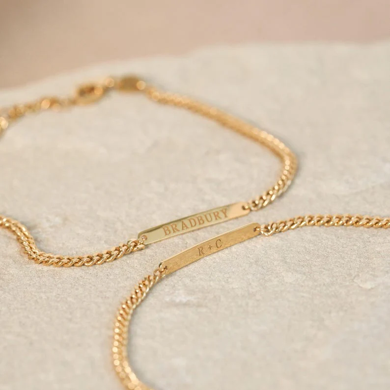 Custom Engraved Mini Bar Bracelet - Image 11