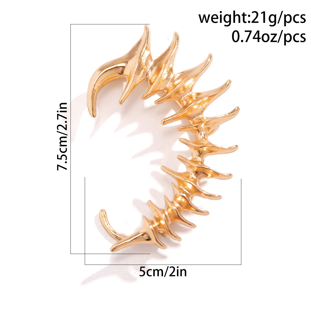 Punk Clip-On Ear Cuff Earring - Image 3