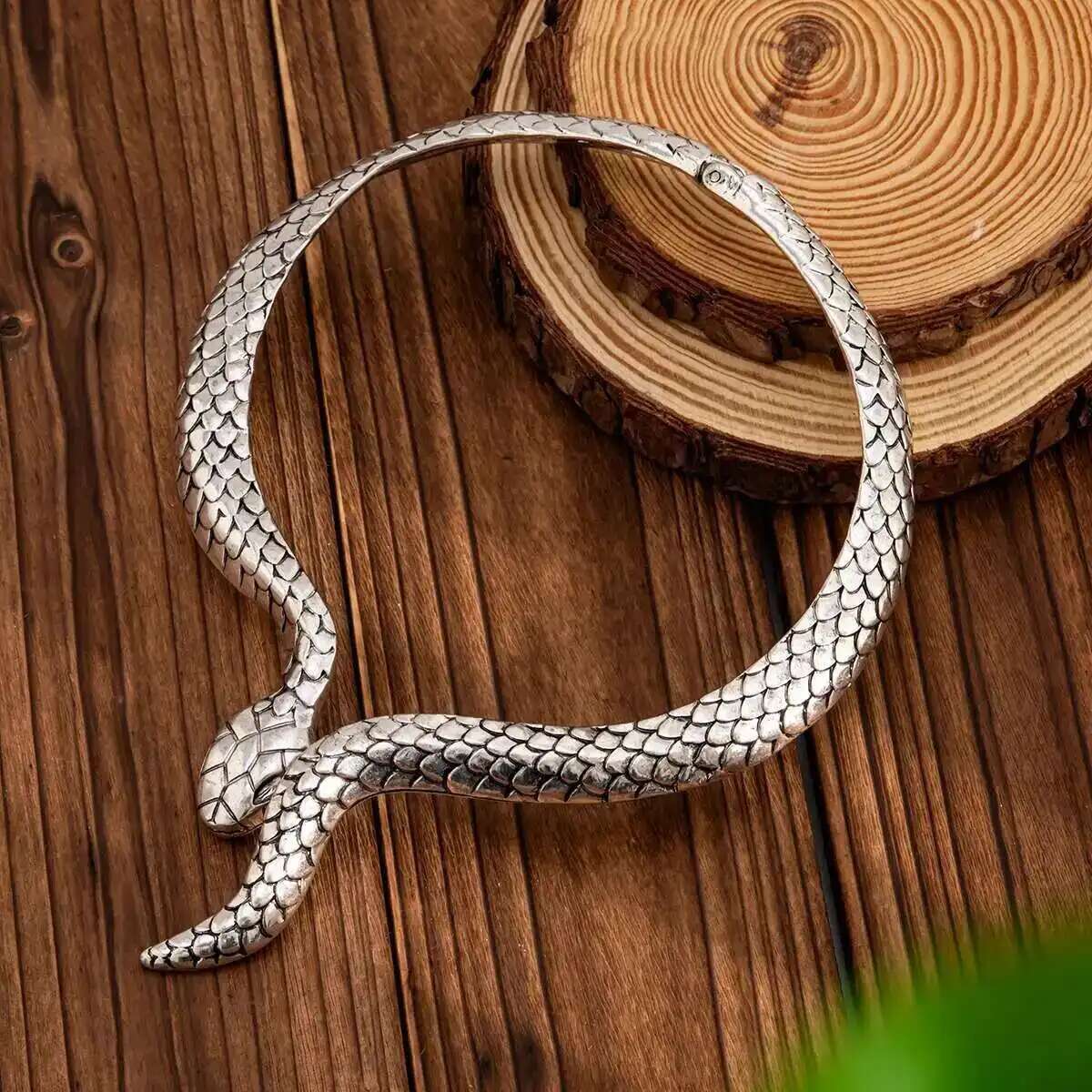 Punk Snake Torques Choker Necklace - Image 4