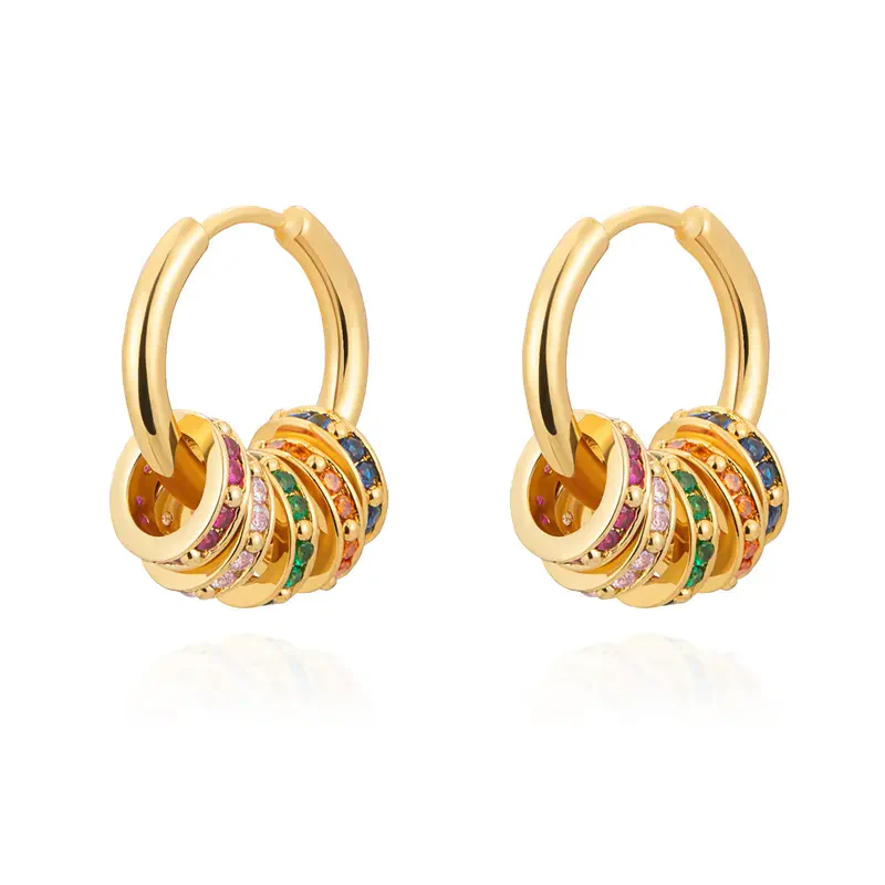 Rainbow Hoop Earrings
