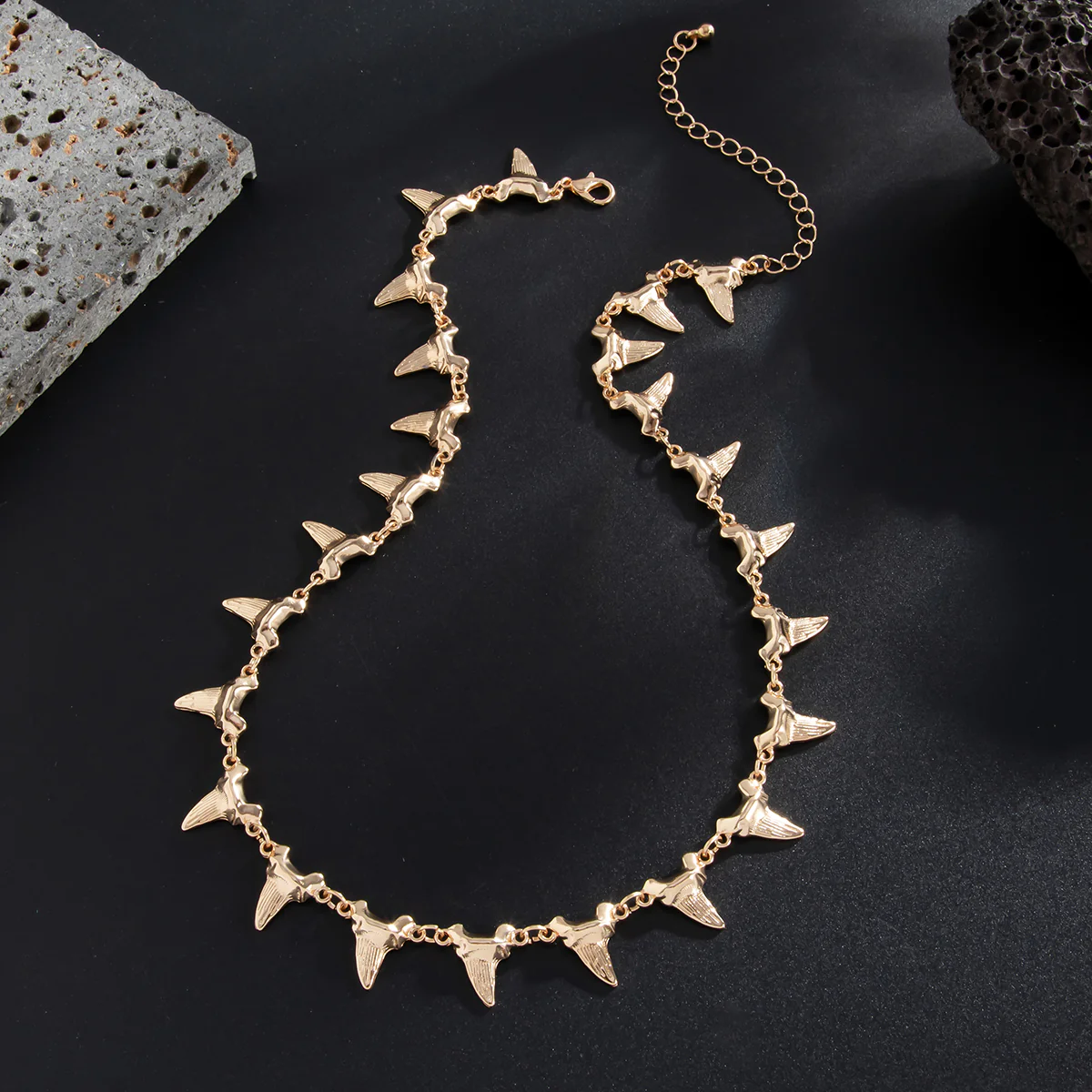 Rivet Spike Punk Choker Necklace - Image 3