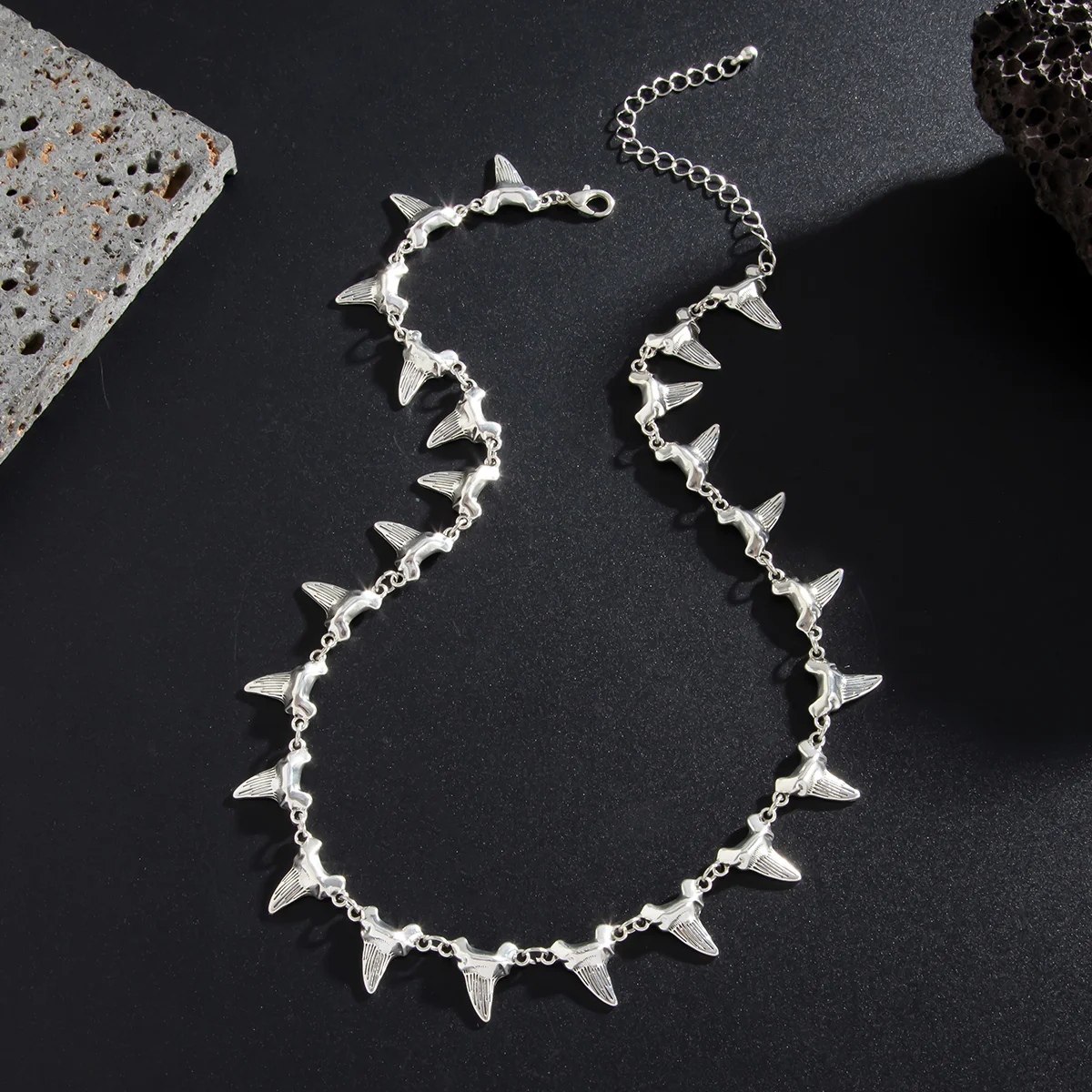 Rivet Spike Punk Choker Necklace - Image 4