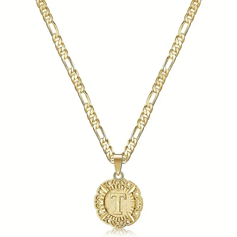 Round Letter Initial Necklace - Image 10