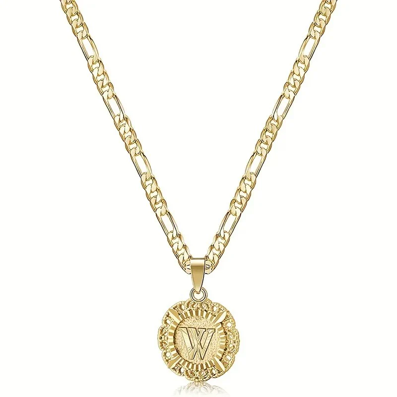 Round Letter Initial Necklace - Image 16