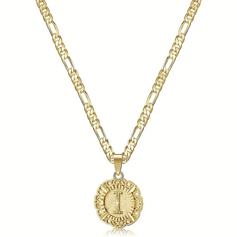 Round Letter Initial Necklace - Image 21