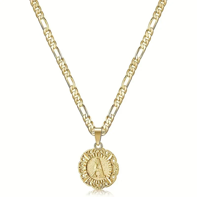 Round Letter Initial Necklace - Image 22