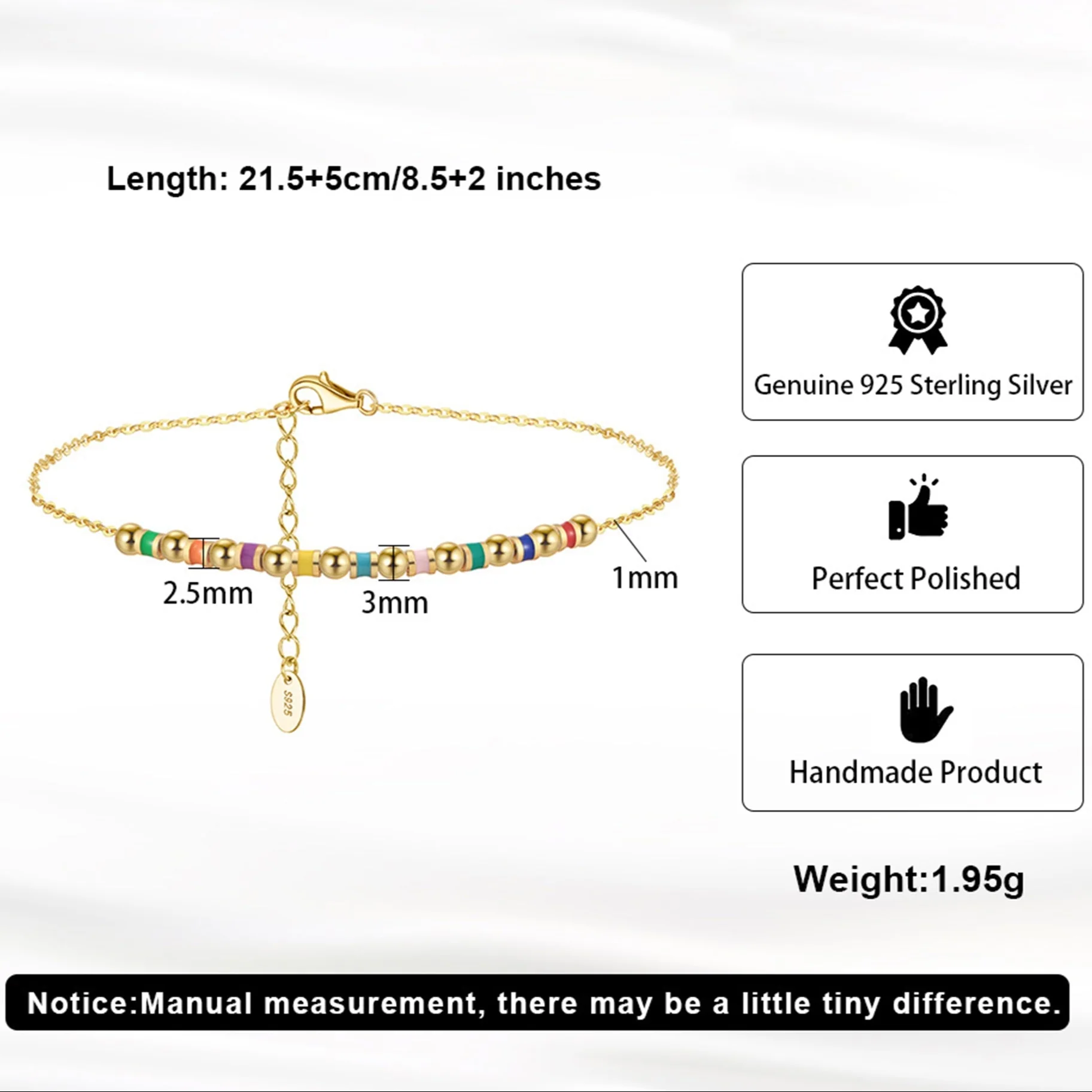 Seabright Harmony Beaded Anklet - Image 3