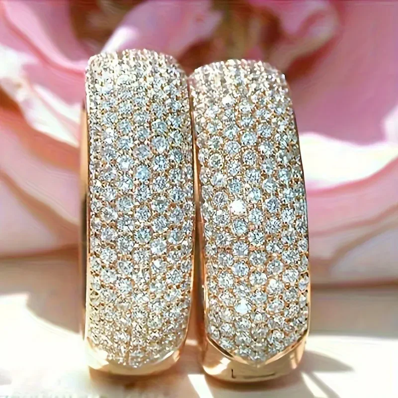 Shiny Cubic Zirconia Earrings - Image 4