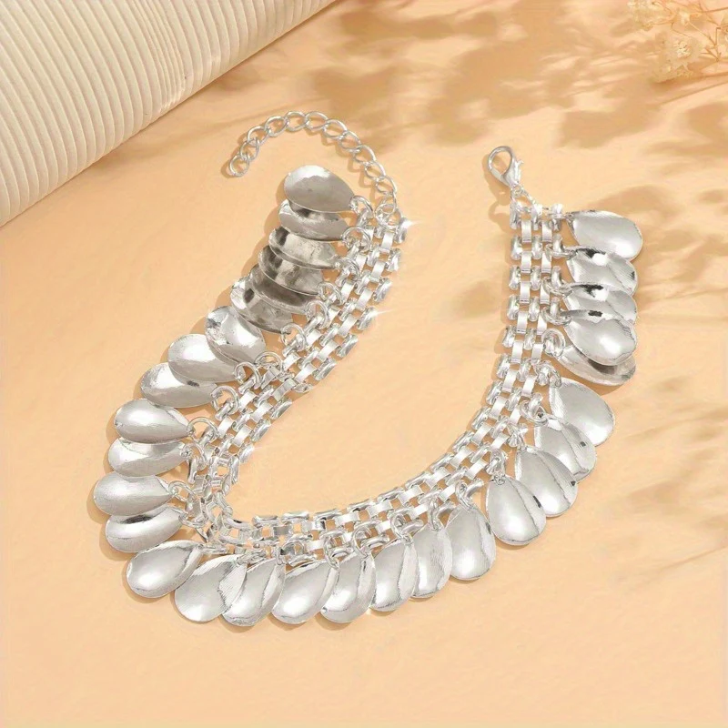 Silver Shoreline Charm Anklet - Image 3