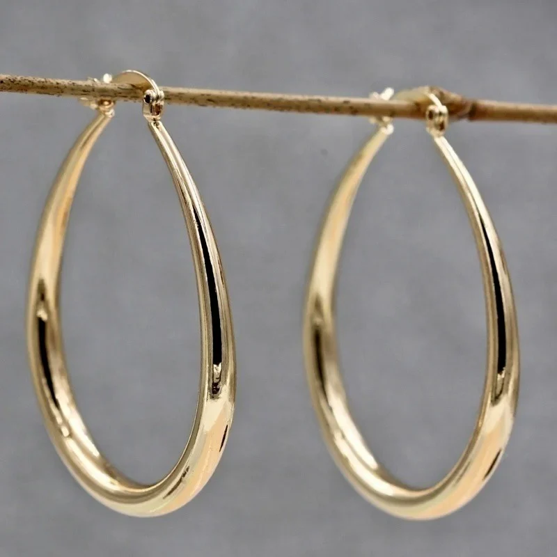 Smooth Hoop Earrings - Image 4