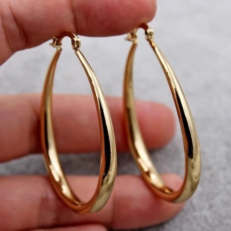 Smooth Hoop Earrings - Image 5