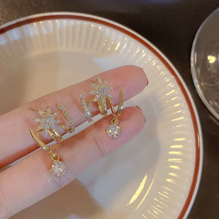 Sparkling Pave Star Earrings - Image 4