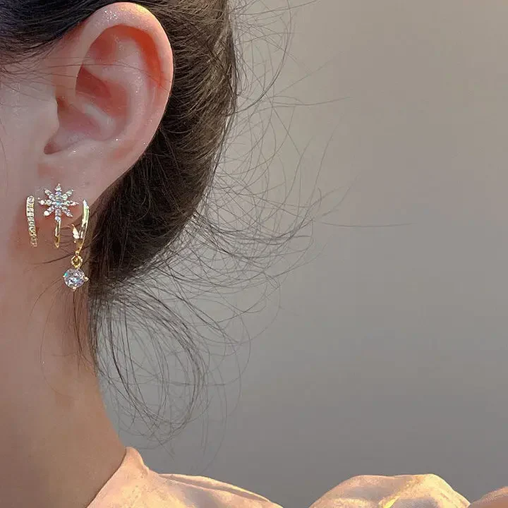 Sparkling Pave Star Earrings - Image 5