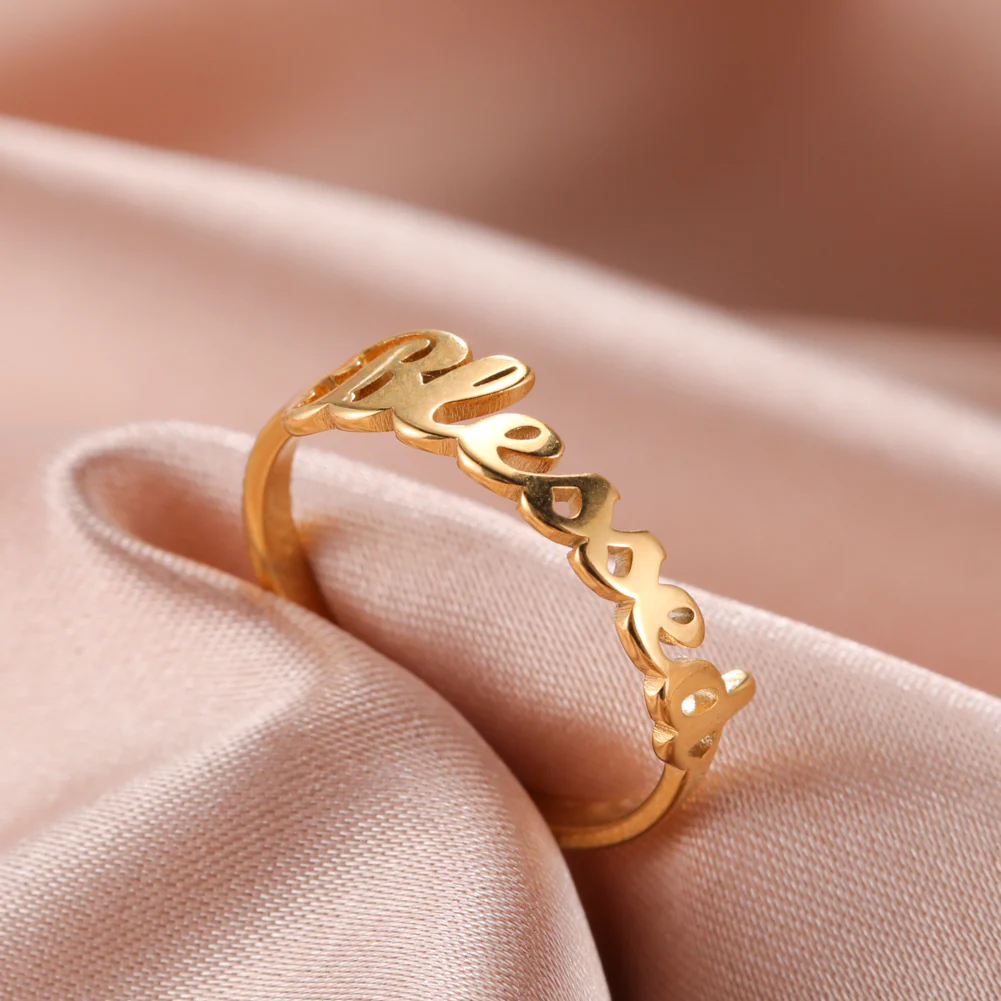 Stainless Steel “Blessed” Ring - Image 2