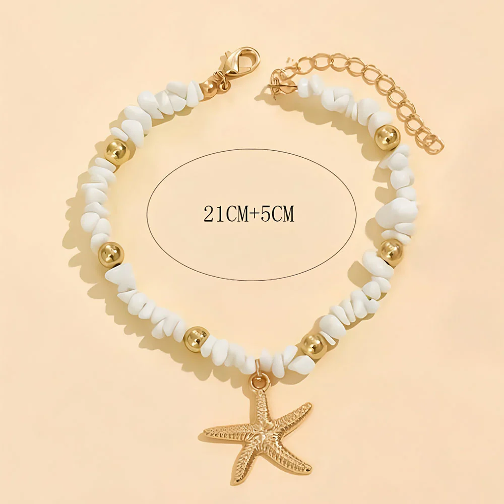 Starshore Whisper Beaded Anklet - Image 2