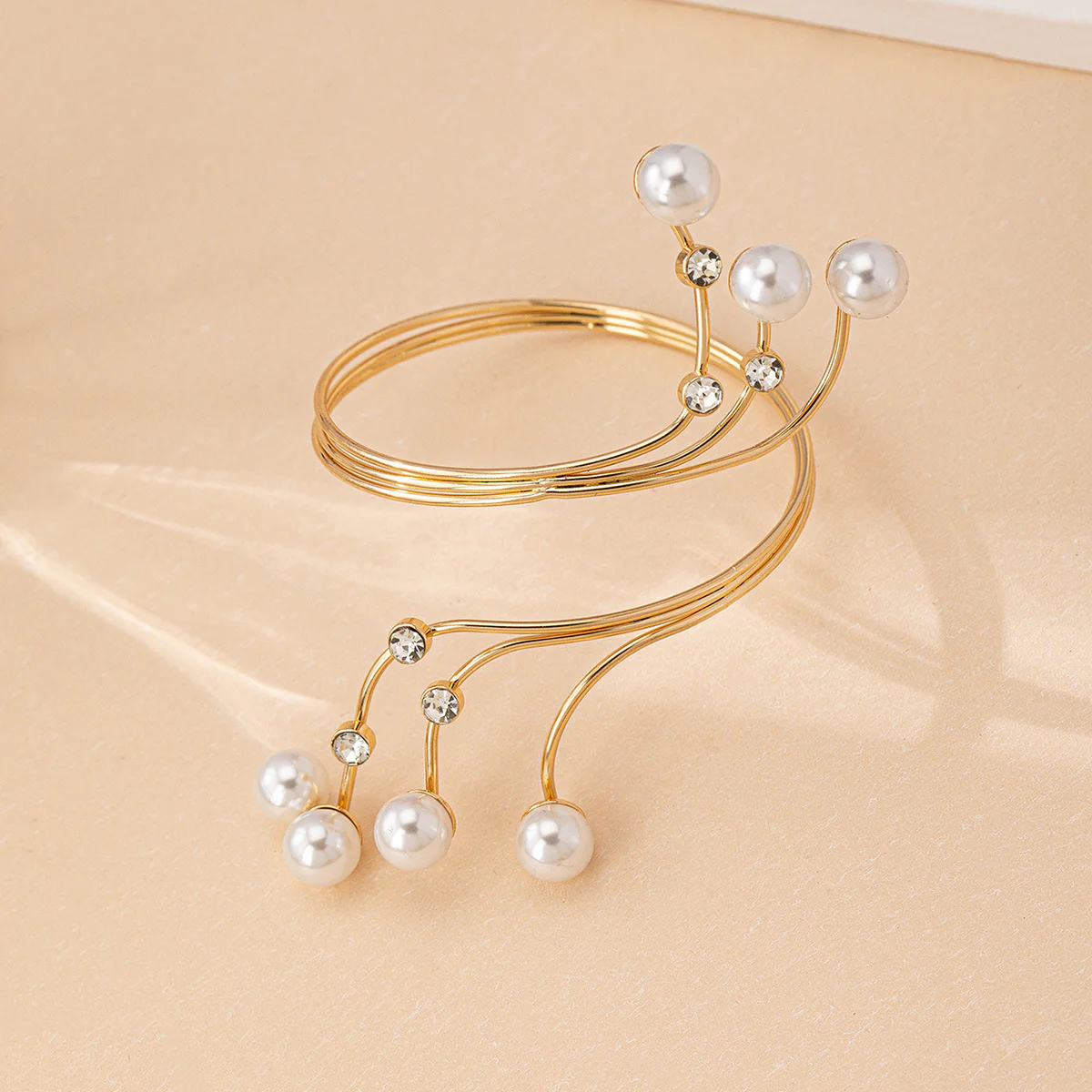 Statement Pearl Cuff Bracelet - Image 3