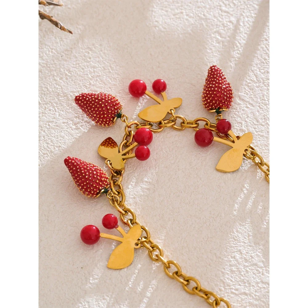 Strawberry Cherry Necklace - Image 5