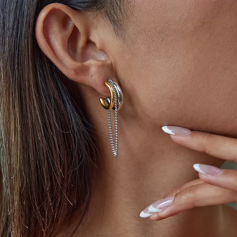 Tassel Hoop Earrings - Image 2