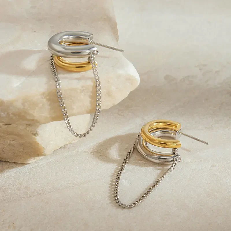 Tassel Hoop Earrings - Image 3