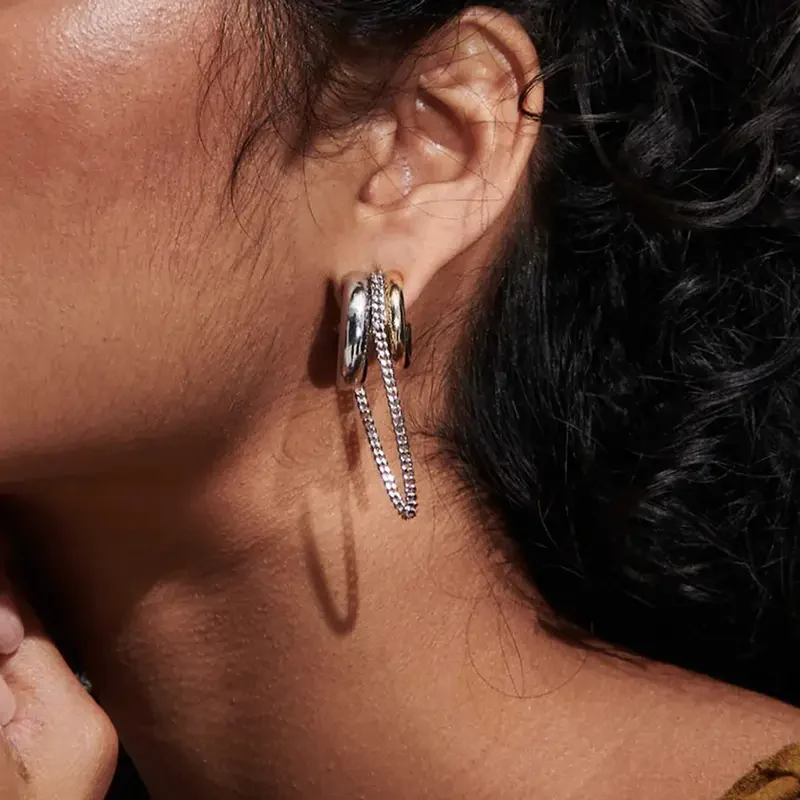 Tassel Hoop Earrings - Image 4